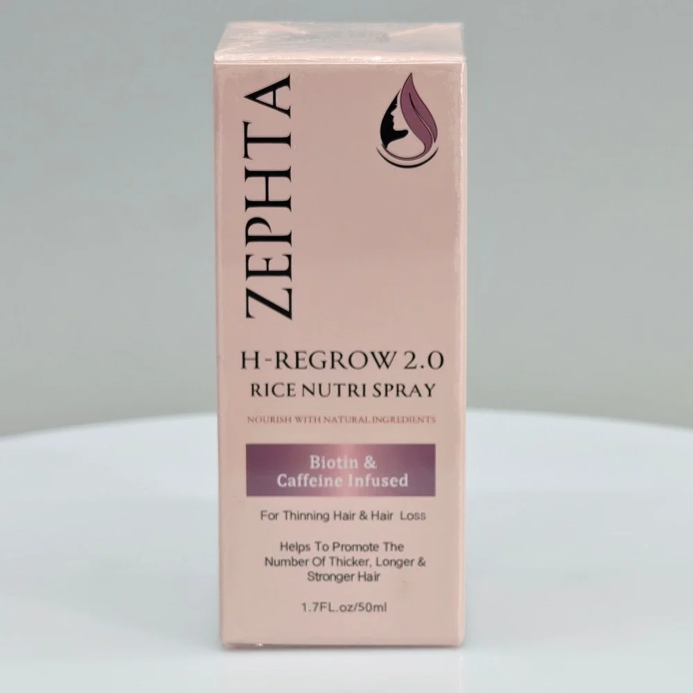 Zephta H-Regrow 2.0 Rice Nutri Spray 1.7oz Biotin Caffeine Hair Loss Treatment‎